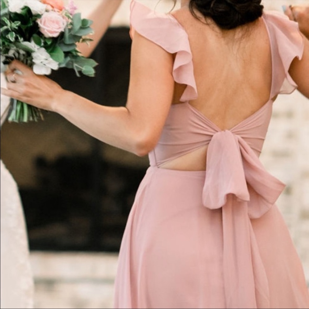AZAZIE Everett trusty dust pink bridesmaid dress size 4.